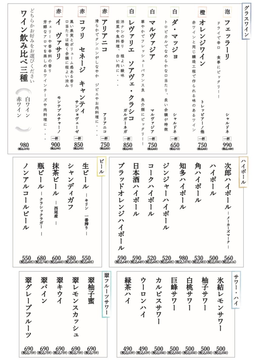 メニュー