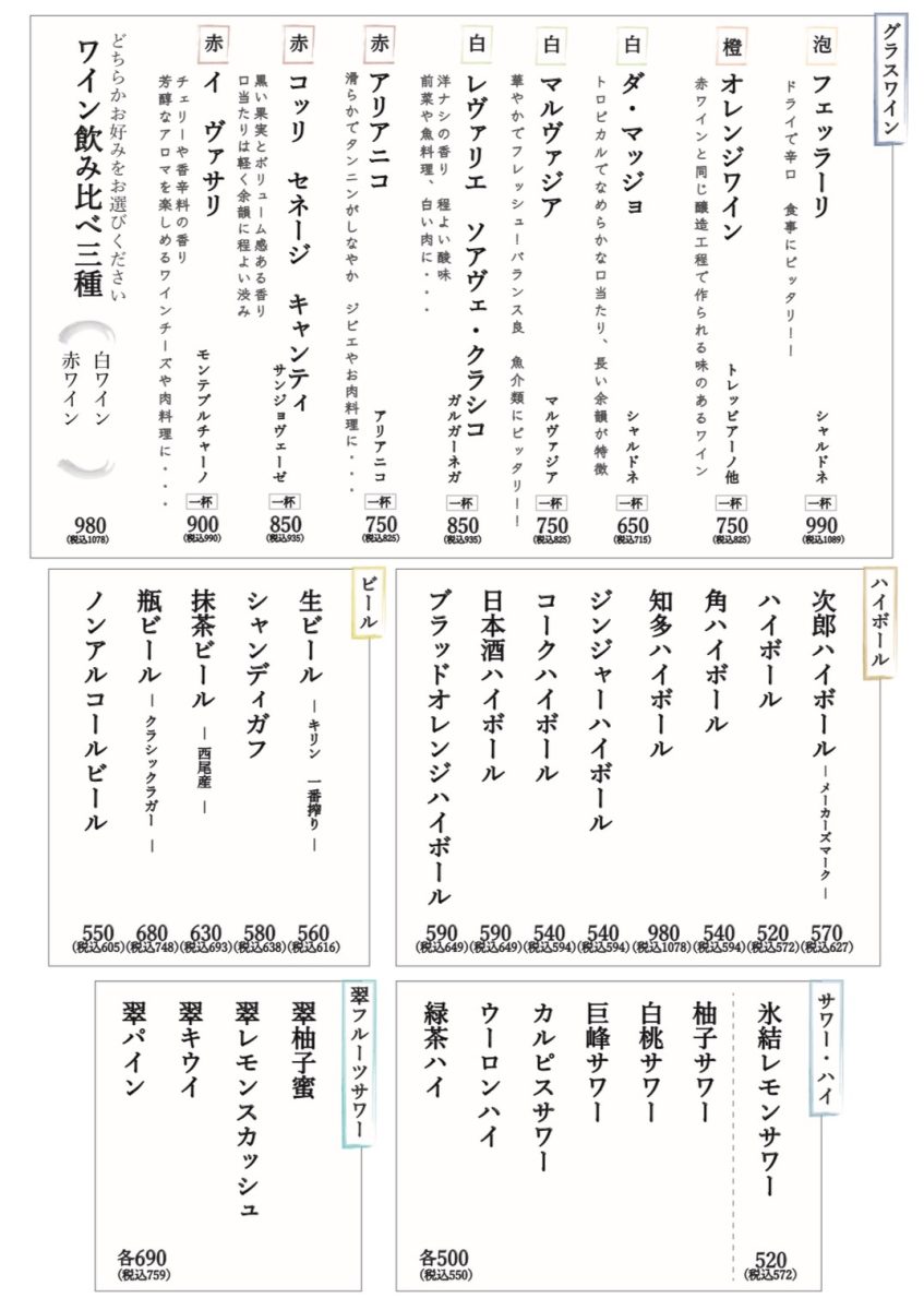 メニュー