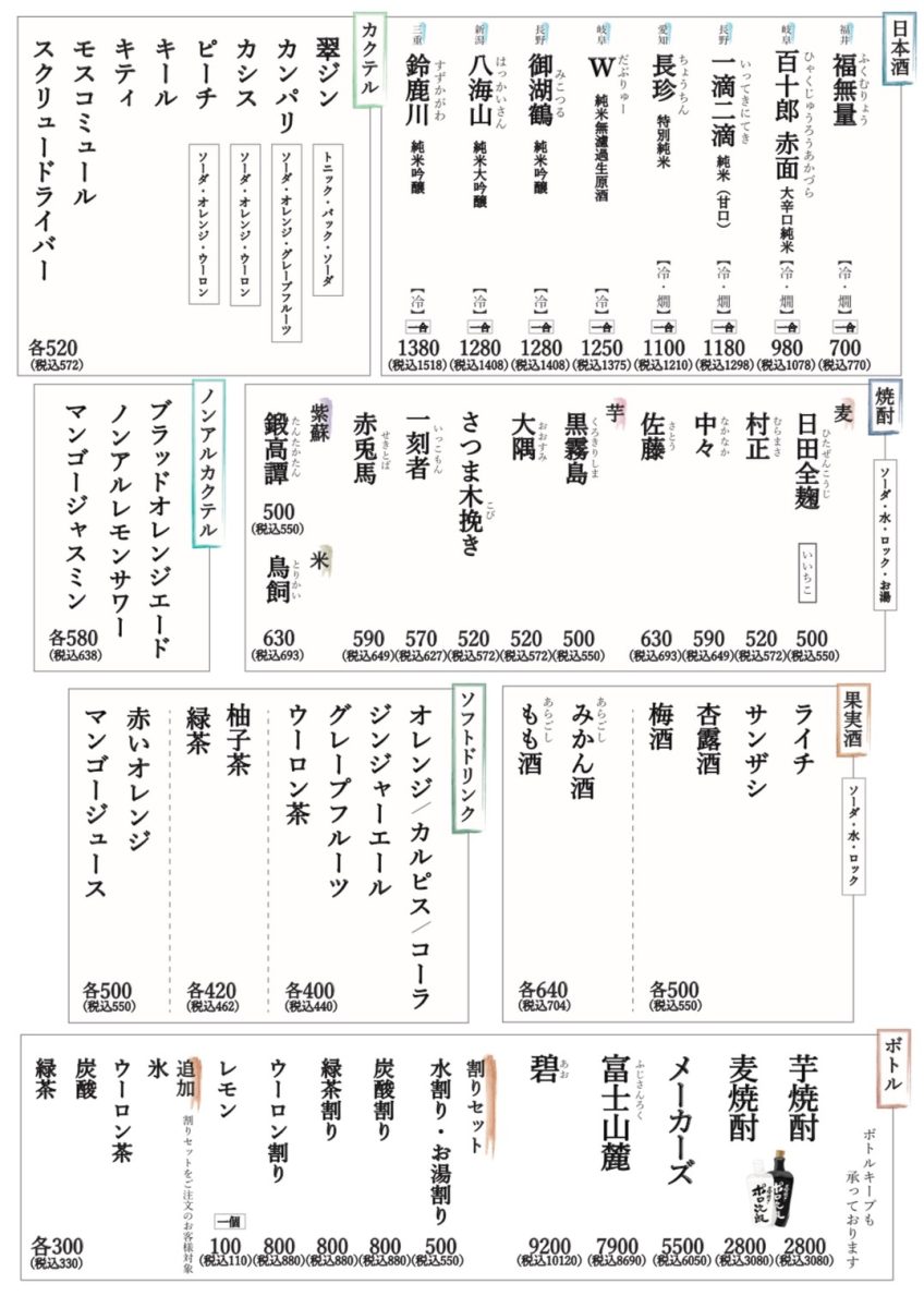 メニュー